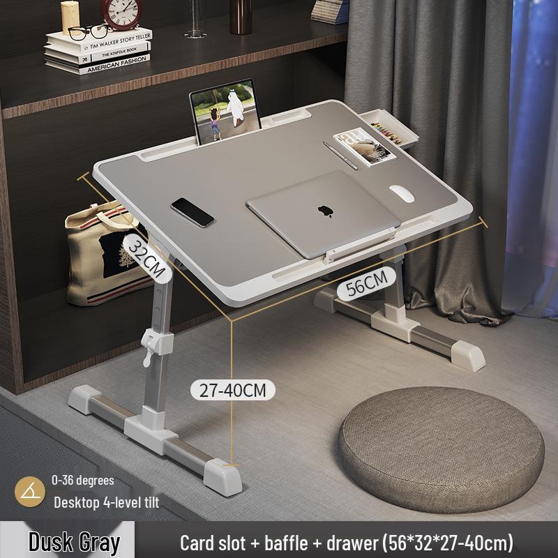 Foldable Dormitory Bed & Bay Window Table with Storage