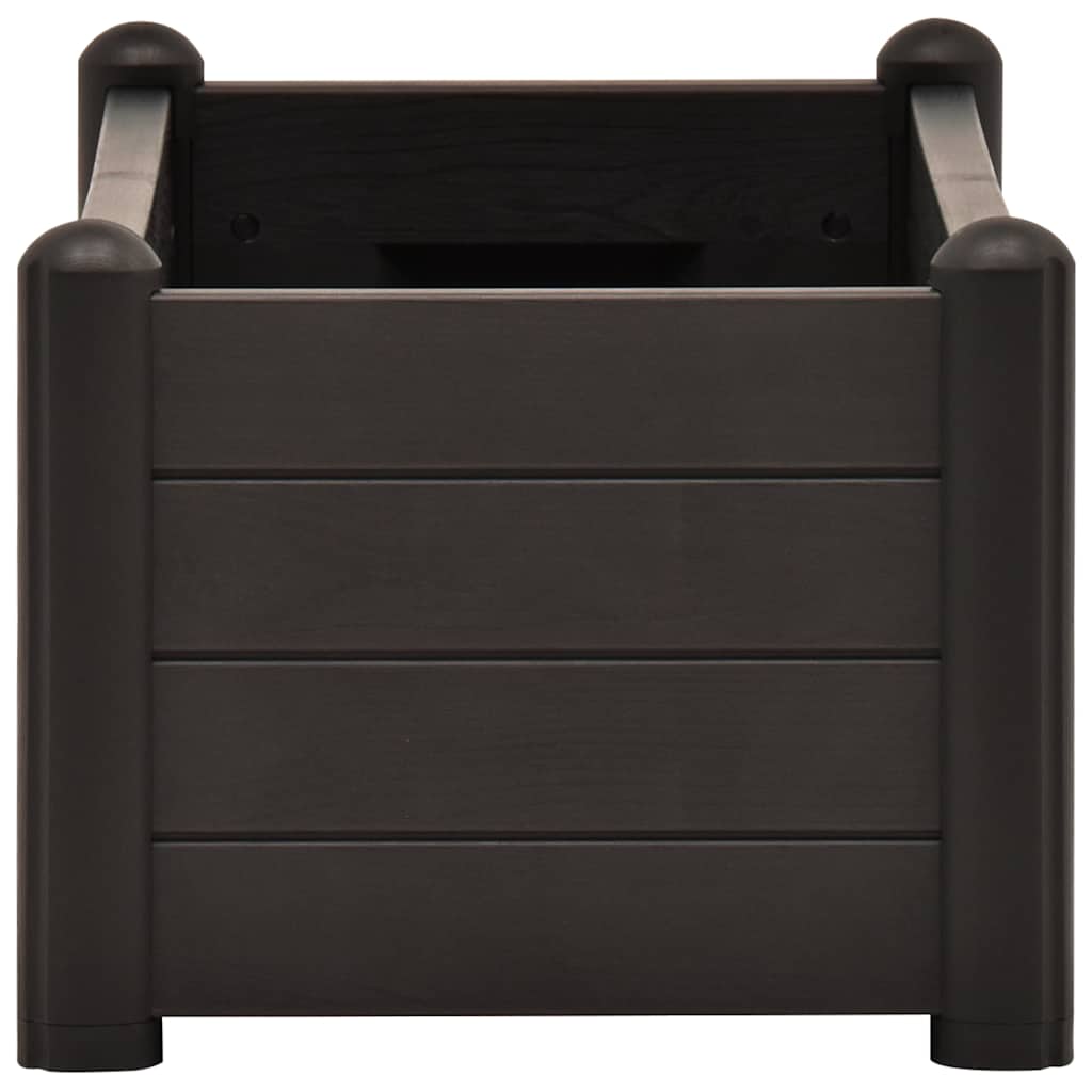 vidaXL Garten-Hochbeet PP Anthrazit 100x43x35 Cm