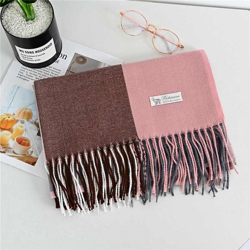 Scarf Women'S Winter Imitation Cashmere Scarf Dongdaemun Plaid Scarf Autumn Scarf