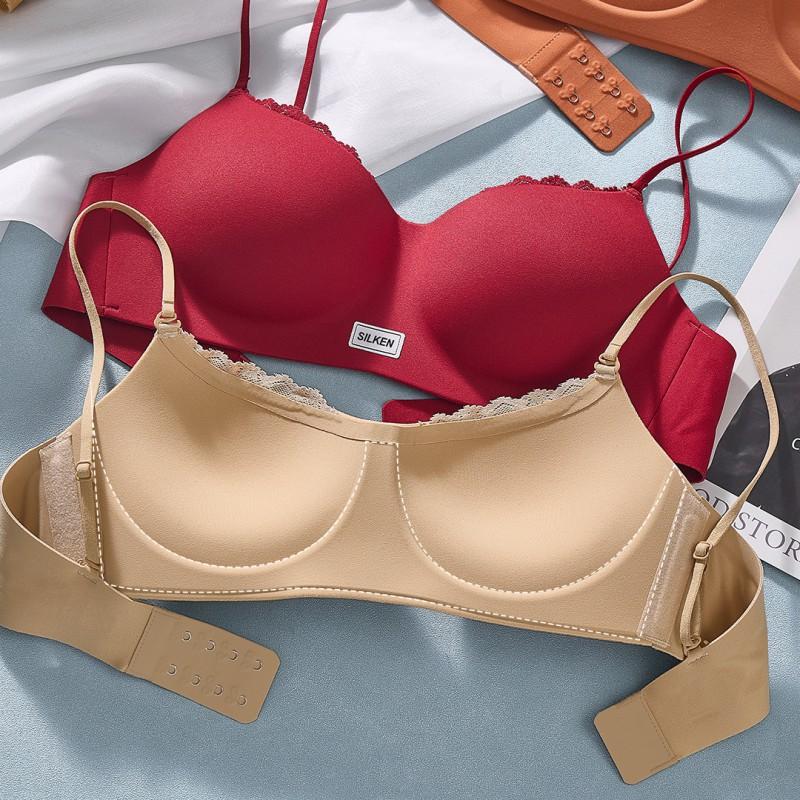 Womens Lace Low-Cut Push-Up Bra Set Thick Cup No Underwire Supportive Sexy Lingerie
