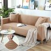Sitzbezug aus Polarfleece, einfarbig, für Wohnzimmer, elastischer Sofabezug, Eckcouchbezug, Schonbezug, Sofaschutz