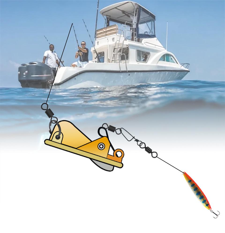 LETOYO Trolling Disc Connector & Dipsy Diver Fishing Tackle Set