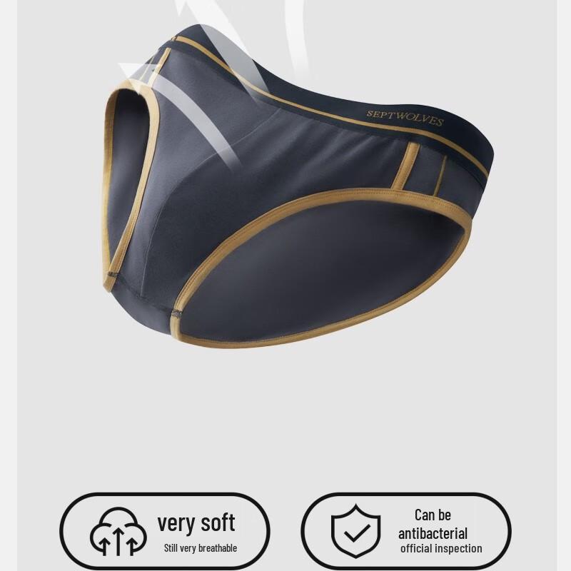 Septwolves Men's Cotton Antibacterial Breathable Briefs