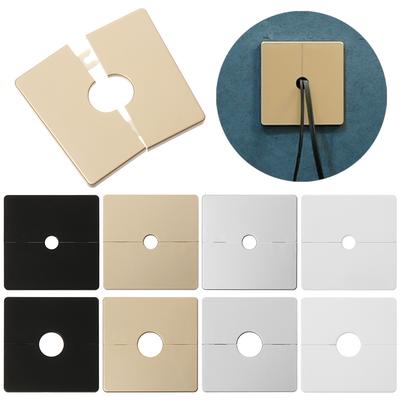 Tampa de Buraco para Fio de Parede Tipo 80/86mm Painel Decorativo com Furo Reservado para Broca Tampa de Buraco para Gabinete Mesa de Escritório Plugue de Tubo de Poeira Ferragens