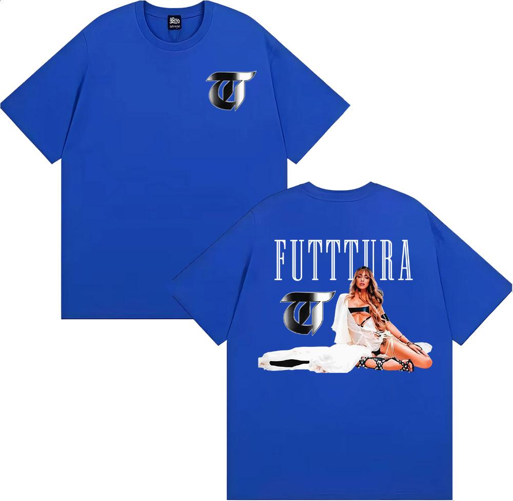 Tini Stoessel Futtura Album Tour 2025 Merch T Shirts Men Women Hip Hop Vintage Trend T Shirt Cotton 100 Loose Oversized Tshirt