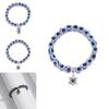 Blue Eyes Hand Bracelet With Geometric Design And Alloy Resin Material For Women