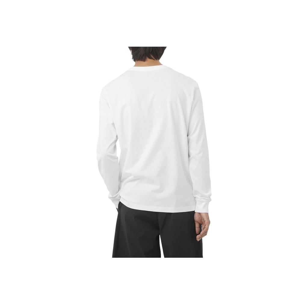 SALOMON Comfortable Breathable Crew Neck Pullover Long Sleeve T-Shirt Men Tops White LC2525800