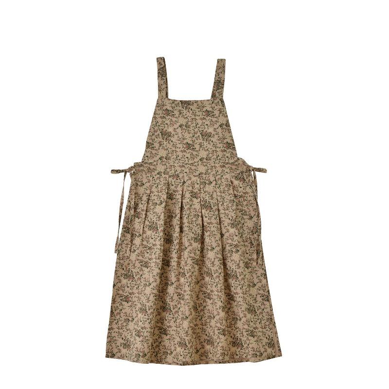

1Pc Dress Apron Cotton Waterproof Garden Print Flower Apron Adjustable Kitchen Working Bib Coffee Shop Aprons кофейный
