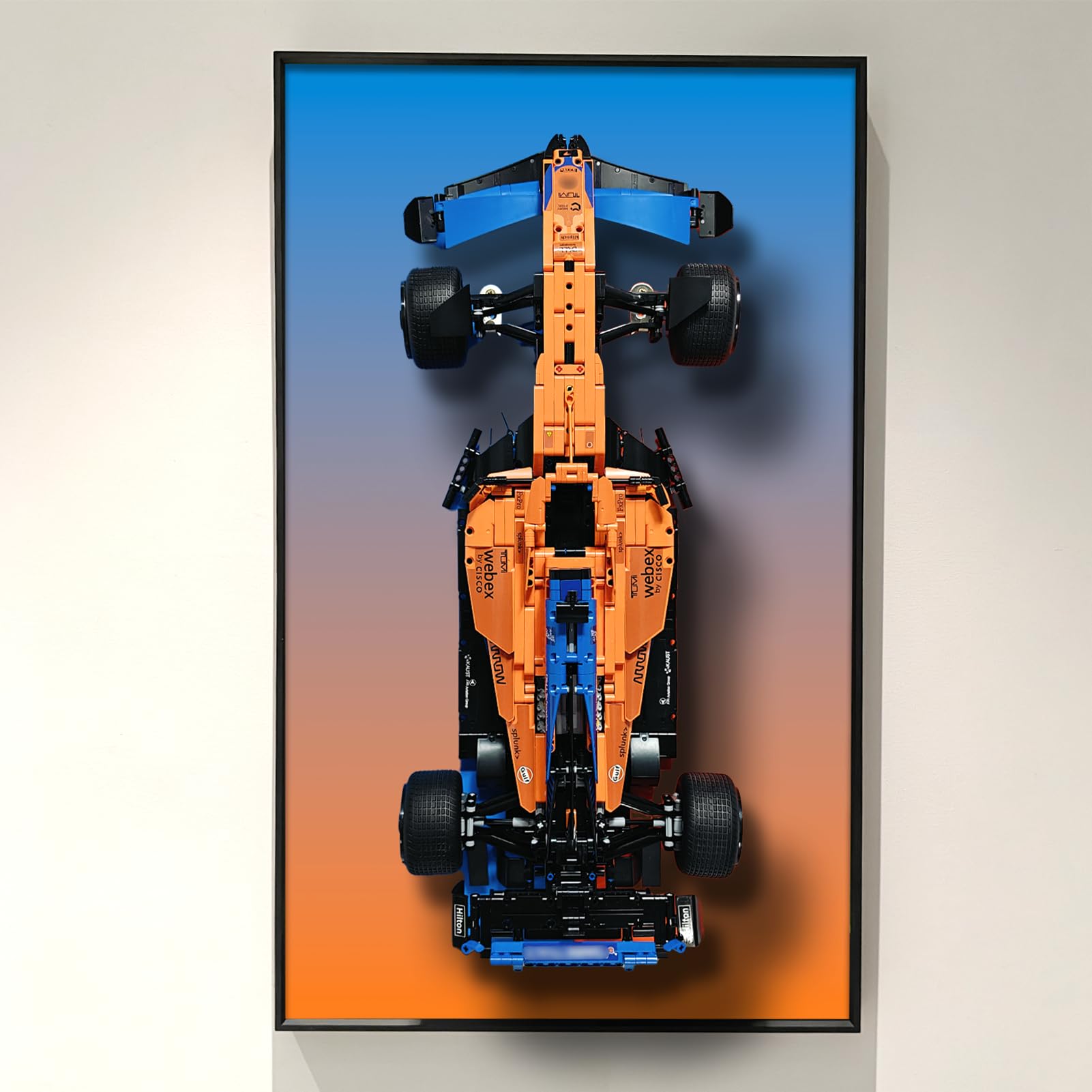 

Sungvool Конструктор 42141 Гоночный автомобиль F1 Дисплей Настенная панель с LEGO Technic McLaren Формула 1 Гоночный Декоративное настенное искусство для взрослых Максимизировать пространство оранжевый