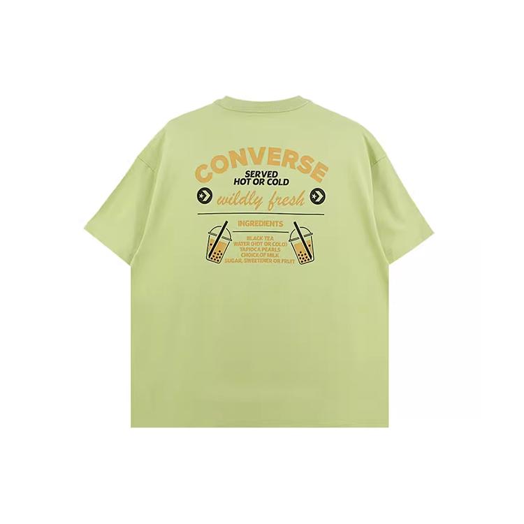 

New Converse Drop Shoulder Sleeve T Shirt Men s Matcha Green 10025239-A03 S