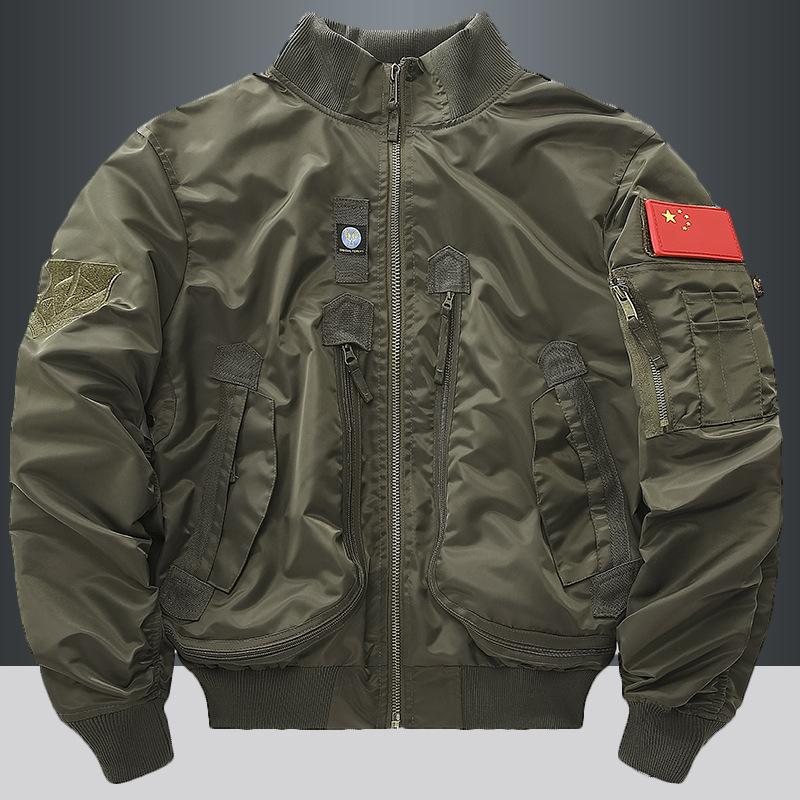 

Весна и осень новая тонкая куртка мужская большого размера с воротником-стойкой куртка с вышивкой бейсбольная форма Tide XXXL