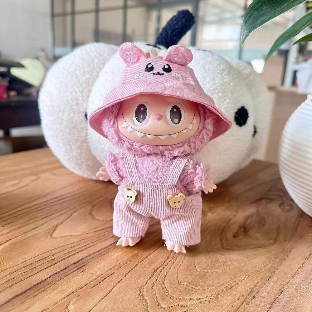 Cute Mini Plush Doll'S Bib Pants 17cm Labubu I II Idol Dolls Sitting Party Clothing Outfit Accessories For Korea Kpop Exo