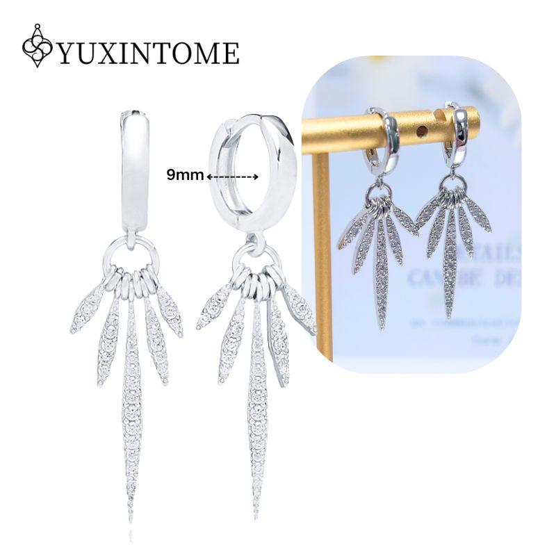 Dames 925 Zilveren Oorstekers Kristal Zirconia Waterdruppels Stud Hoops Goud Huggie Oorbellen Premium Luxe Feest Sieraden