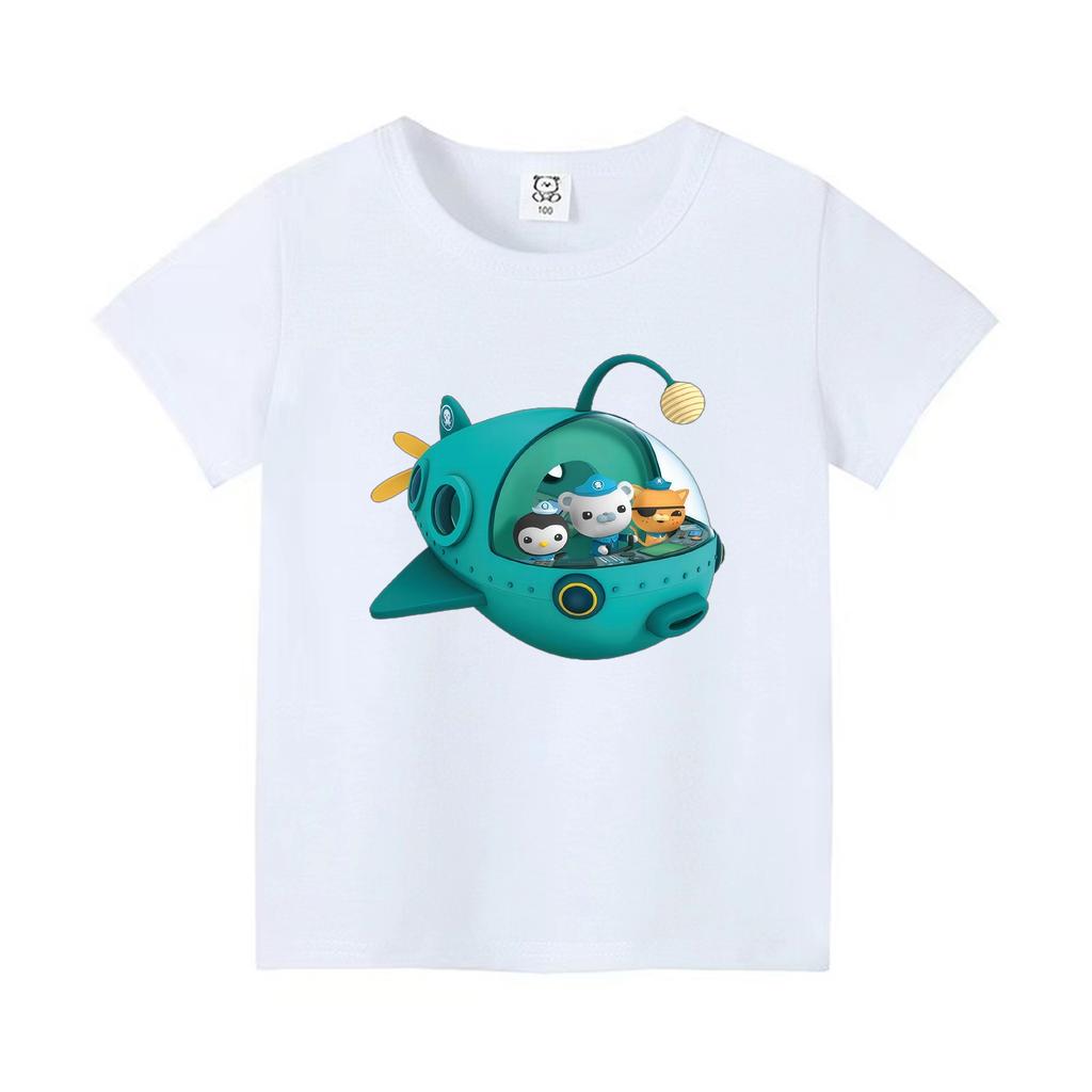 Nuova T-shirt Octonauts per Bambino e Bambina Stampa alla Moda Manica Corta Girocollo Divertente Maglietta da Ragazzo Top Regalo per Bambini Abbigliamento Estivo