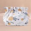 Storage Bag Floral Print Metal Spring Opening Portable Lightweight Commute Travel Makeup Bag Earphone Key Stoarge Pouch Cosmetic Bag