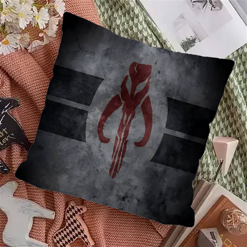 The M-Mandalorian Film Pillowcase Toon Gift Cushion Cover Bedroom Home Sofa Chair Seat Decor Pillow Case