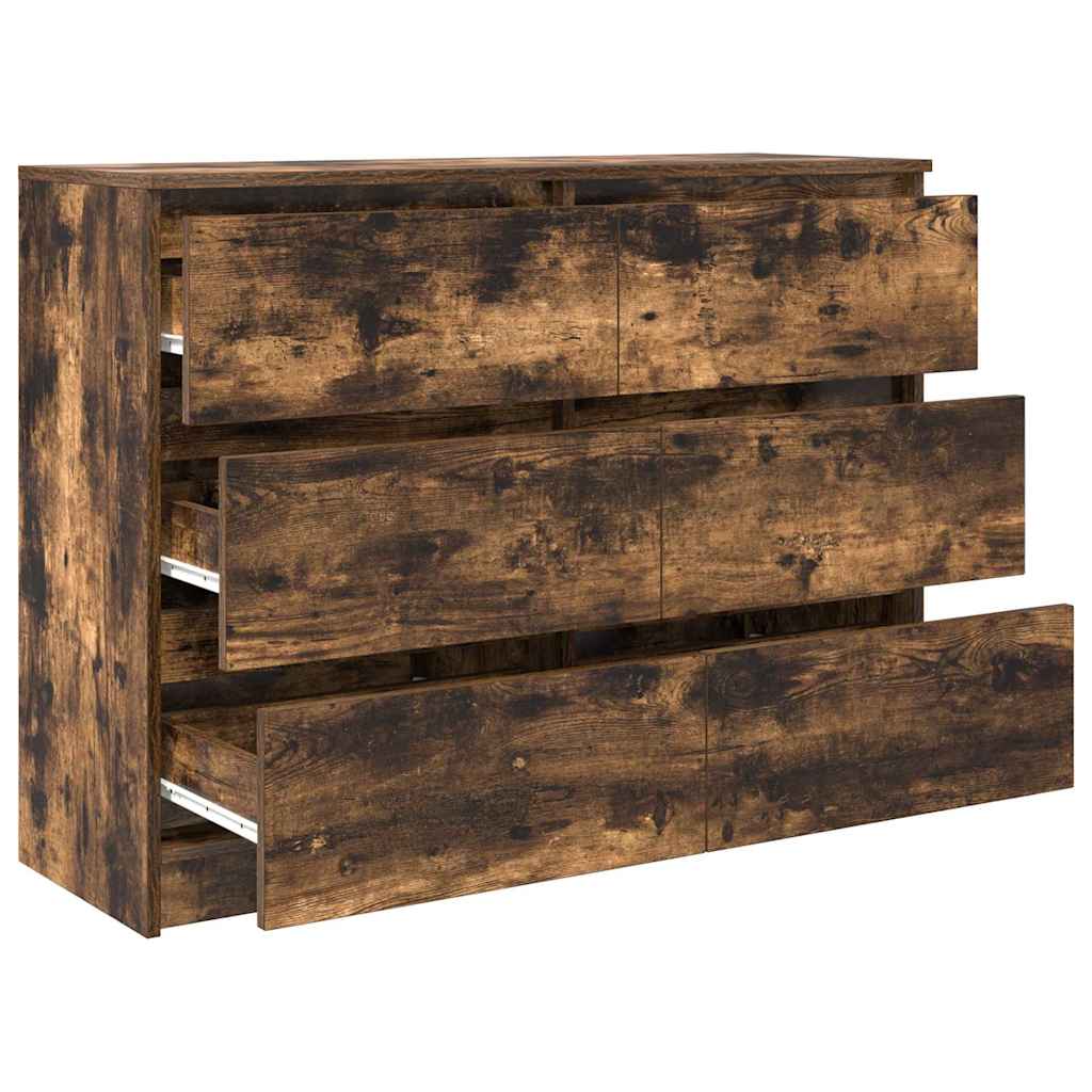 Sideboard Smoked Oak 100 x 35 x 76 cm Particle Board