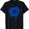 Beautiful Blue Melting Rose Flower Gardener Botanist Flowers T-Shirt