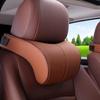 Adjustable Breathable Car Headrest Memory Cotton Car Cushion Leather Neck Pillow Car Waist Pad Automotive Decorative Products