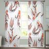 Patrón Koi Animal Pez Textura Cortina Transparente Para Sala de Estar Moderno Voile Tul Cortinas de Ventana Para Dormitorio Cocina Cortinas
