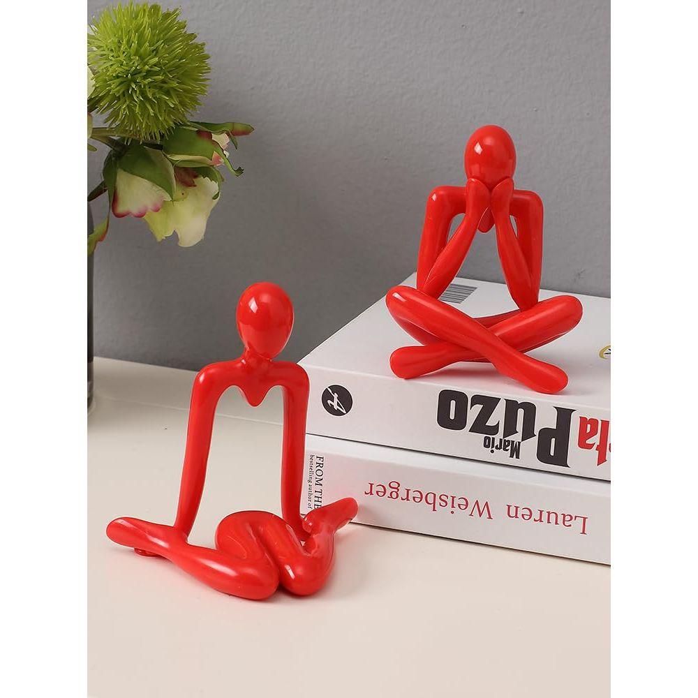 4pcs Decorative Abstract Thinker Men Statue Showpiece Set | Home Decor Items