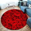 Luxurious Red Rose Carpet for Romantic Spaces round carpet for home sofa bedroom, gift
