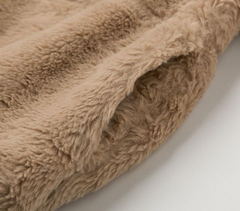 2025 European & American Women's Plush Faux Fur Zipper Cardigan Coat for Autumn & Winter