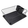 Dish Drying Rack Iron Dish Drainer Rack with Utensil Holder for Kitchen Counter Sink Spoons and Forks