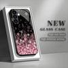 Blumenfall Gehärtetes Glas Handyhülle Geeignet für Samsung Galaxy S26 S25 S24 S22 S21 S20 FE/Ultra/Plus Anti-Fingerabdruck