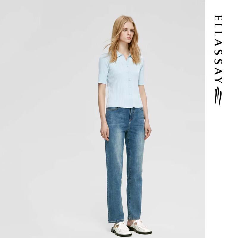 ELLASSAY Women's Slim-Fit Knit Polo Shirt