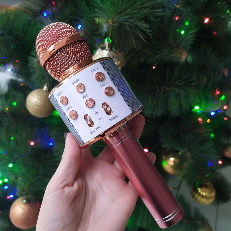 

Беспроводной Bluetooth-микрофон, динамик, портативный микрофон, караоке, музыкальный плеер, записывающее устройство для пения