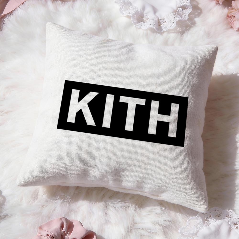 Classic Logo K-KITH Cushion Cover Premium Comfort Reversible Pillow Cove -Two In One Design for Any Room & Car Interior