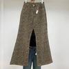Street Leopard Print Flared Jeans High-waisted Thin Wide-legged Trailing Trousers Personality Retro Casual Trousers