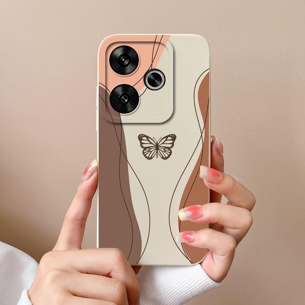 For Poco M6 Pro Case Stylish Anti Drop Funda For Xiaomi Poco M 6 M6Pro Liquid Silicone Full Protection Phone Back Cover Capa