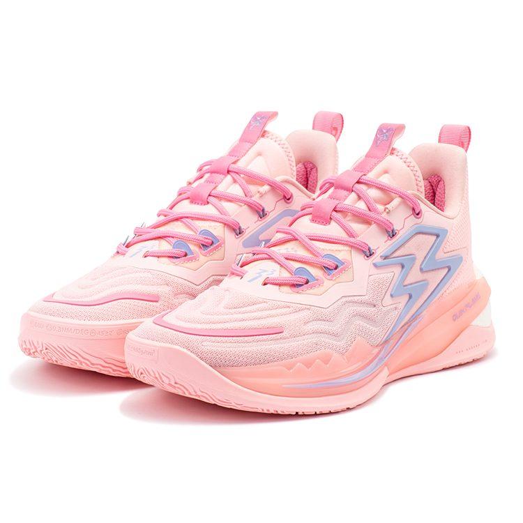 Scarpe da Basket 361 Big3 3.0 Pro Bougainvillea Antiscivolo Resistenti all'Abrasione Basse da Uomo Rosa 672311102F-3