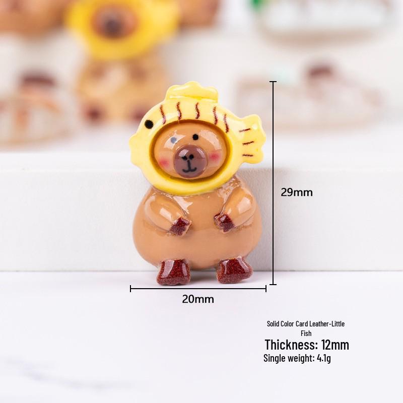 Resin Capybara DIY Phone Case Patches & Kids' Hair Accessories Charms