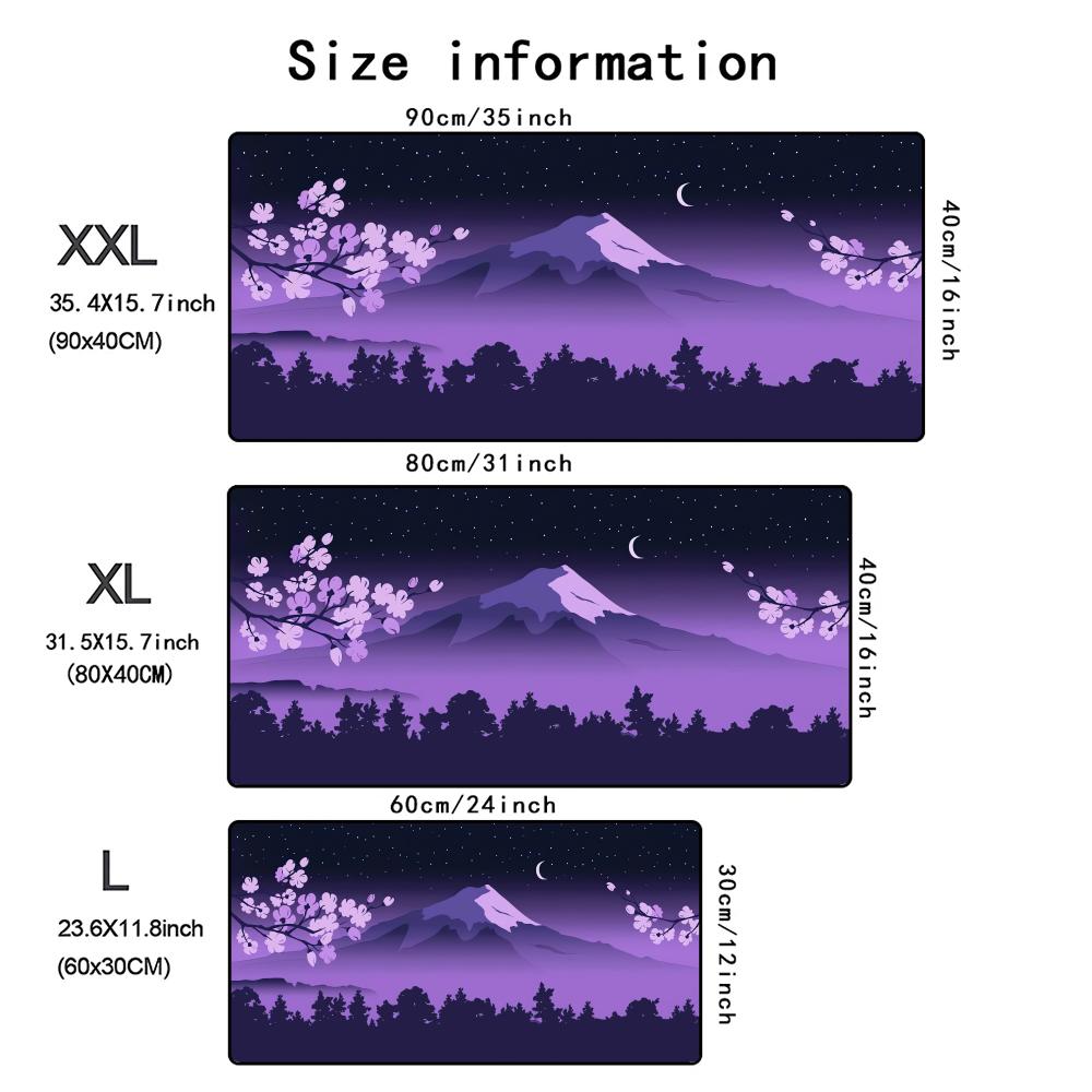 Cherry Blossoms Mouse Pad Gaming Accessories Mousepad Gamer Cabinet Desk Mat Pc Game Accessories Keyboard Extended Offices Xxl