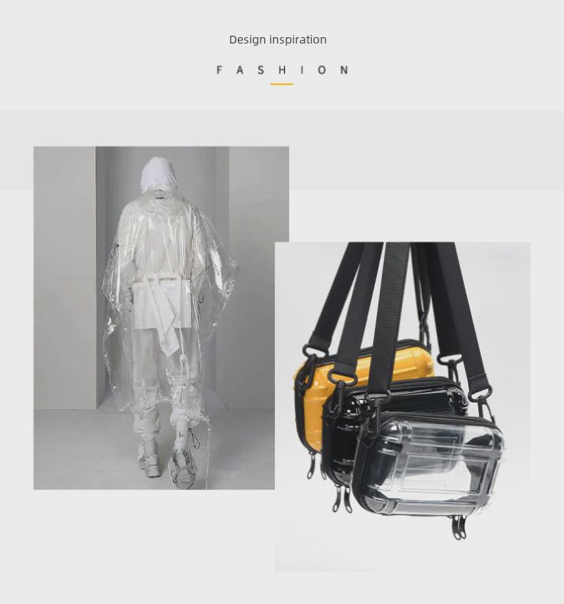 Portable Transparent PVC Mini Luggage Bag: Multi-Function Travel Messenger Bag for Phones and Accessories