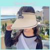 Ice Silk Cartoon Bear Kids Sun Hat With Wide Brim For Summer Outdoor Sun Protection