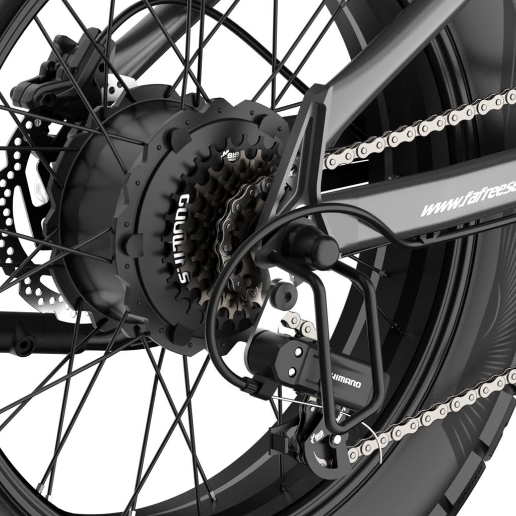 FAFREES F20 Ultra Elektrické kolo 750W Motor, 48V 25Ah Baterie, 20*5,0 Palcové Tlusté Pneumatiky, Mechanické Brzdy, Dojezd 80-100KM, E-bike s Dvojitým Odpružením