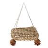 Bird Seagrass Swing Toys Safe Healthy Hand Made Relieve Boredom Bird Foraging Chew Wall Toys with Pine Cones Chains