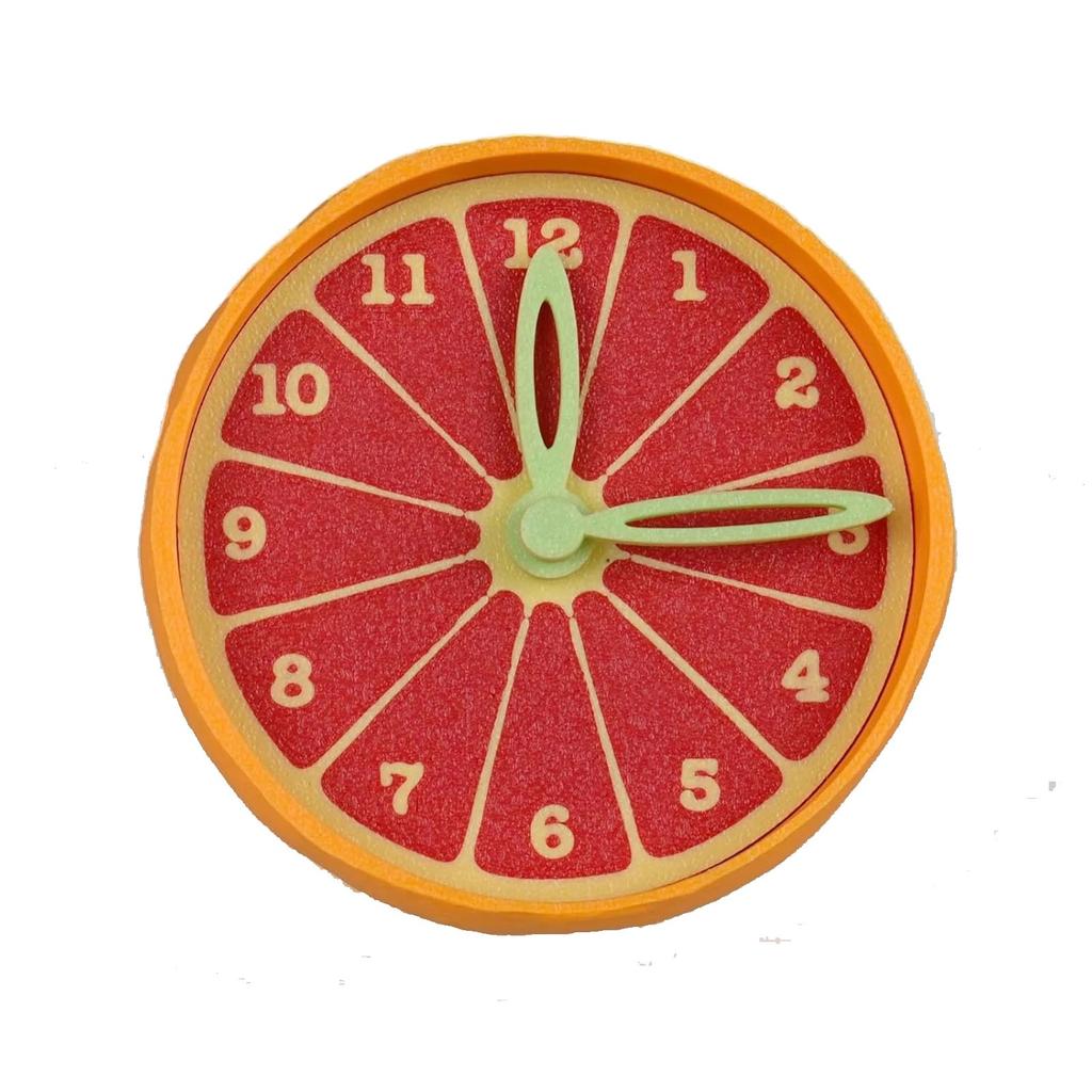 3D Printed Clock, Unique Fruit-Inspired Wall Clock, Modern Home Decor, Colorful And Stylish For Kitchen, Living Room & Offices