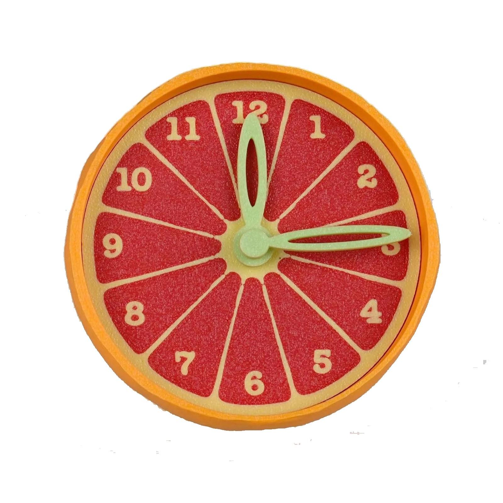 

Часы, напечатанные на 3D-принтере, Уникальные настенные часы в виде фруктов, Современный домашний декор, Красочные и стильные для кухни, гостиной и офисов One Size