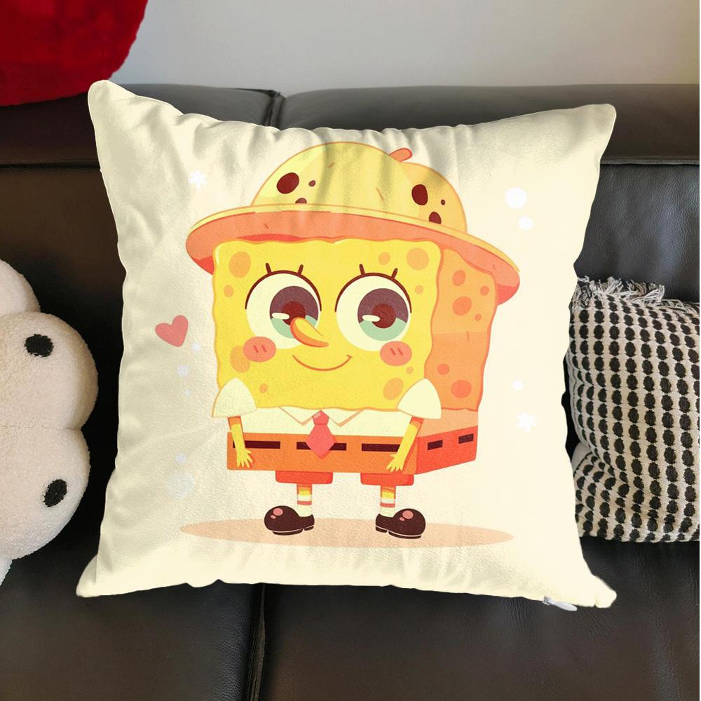 Kawaii S-Spongebob Cushions For Decorative Sofa Cushion Covers Room Decorating Items Personalized Gifts Autumn Decoration Home