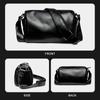 Mini Shoulder Horizontal Shoulder Mini Popular Small Messenger Crossbody Commuting Cycling Black [Whatna] Bag, Type, Men's Pouch, Pouch, Leather,