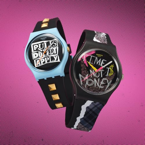 Swatch BROKEN RULES SO31L101 Watch, Black