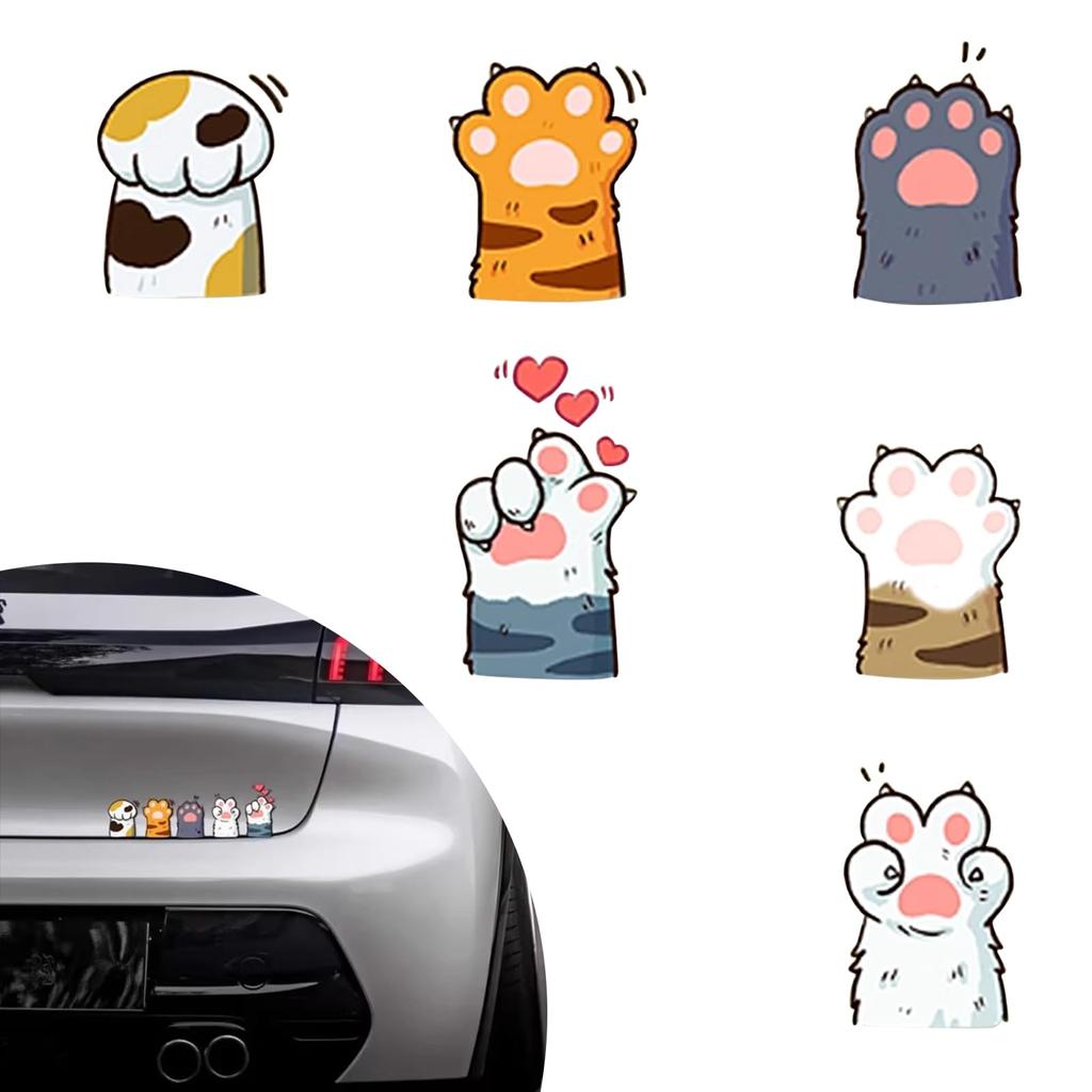 XAEIOCIF Car Stickers, 2/6 Pieces, Cute, Stylish, Waterproof, Reinforced Universal, be Used for