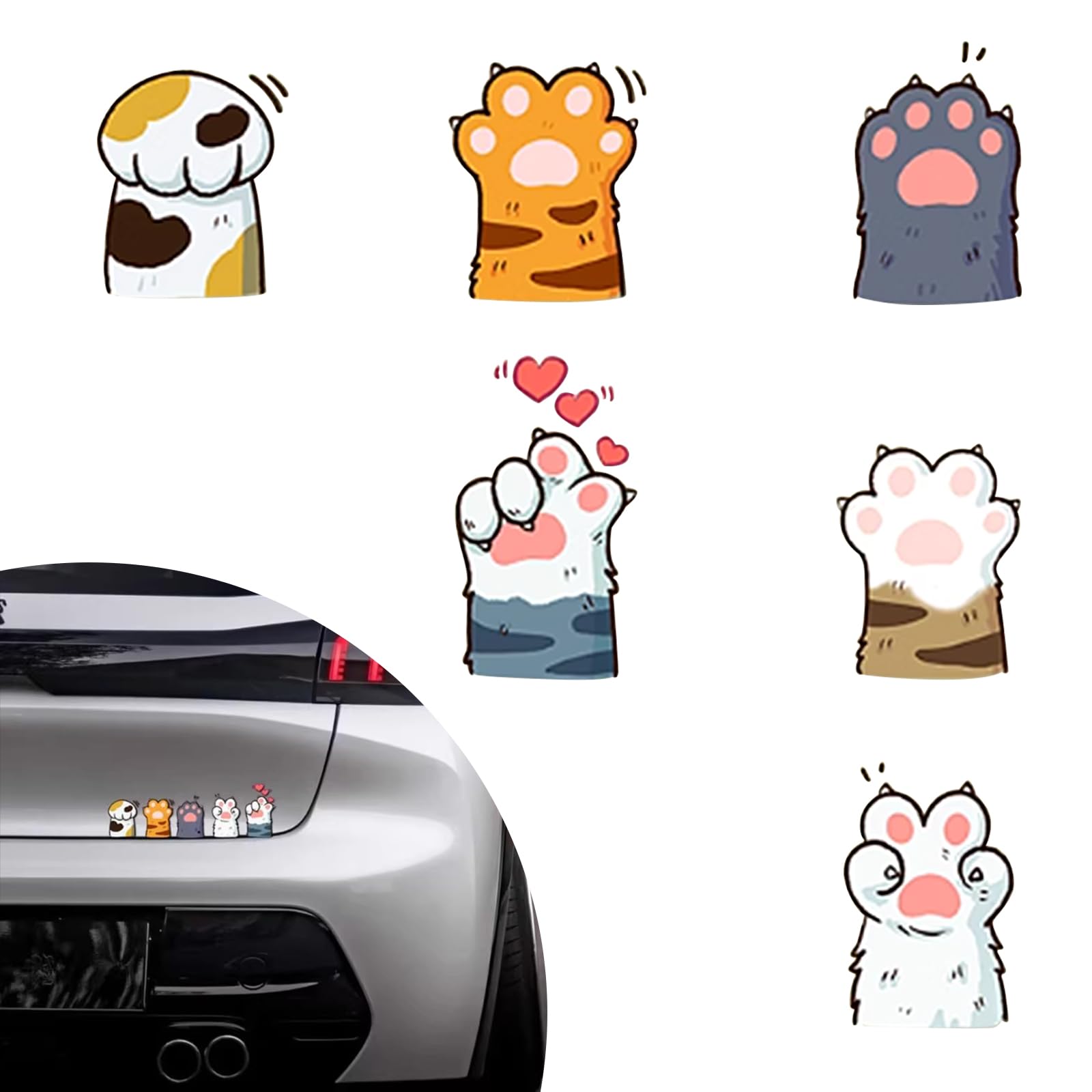 

Наклейки на автомобиль XAEIOCIF, 2/6 штук, милые, стильные, водонепроницаемые, усиленные универсальные, могут использоваться для