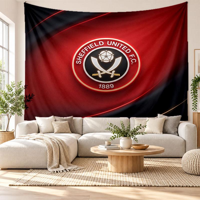 Sheffield United Football Wall Tapestry, Soft Fabric Wall Hanging, Decorative Backdrop For Bedroom Home Wall Art