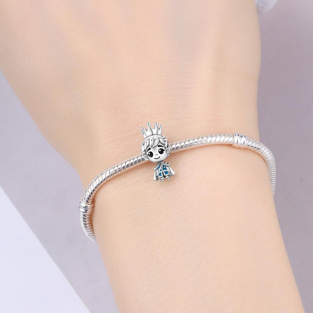 Panpoki Copper Prince Cartoon Character Bead Genuine Pendant Bracelets Charms Jewellery Party DoItYourself Trendy Gift